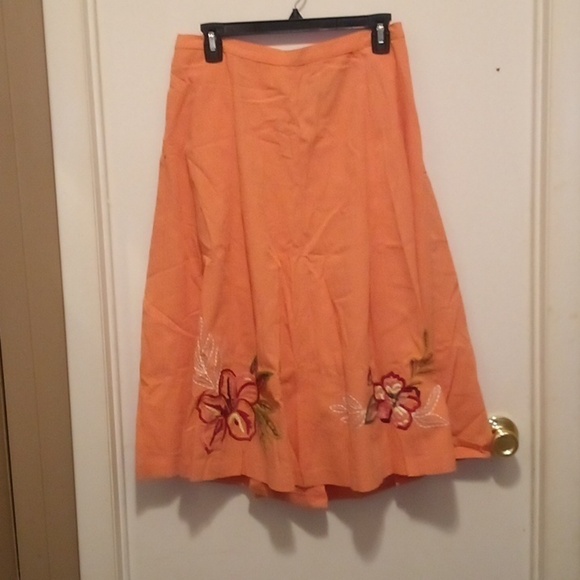 Koret Petite Orange Short Sleeve Lace 2pc Set (Top & Skirt) - Size 12P - Picture 11 of 14